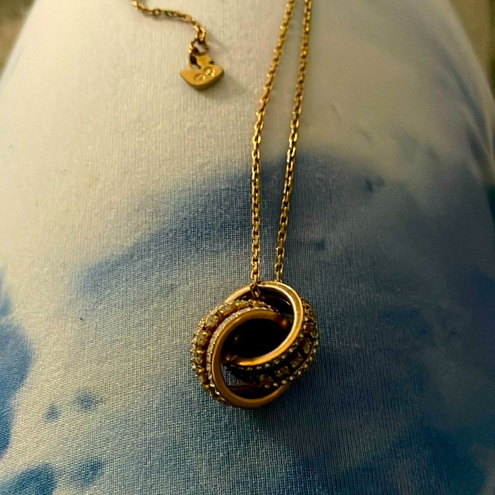 Rose Gold wedding band necklace